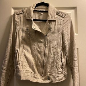 Loft Linen Cotton Motorcycle Jacket